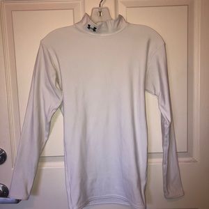 Under Armour ColdGear Fitted Mock White Small